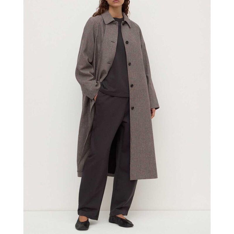 Assembly Label Solana Wool Coat Brown Black Check image number 3